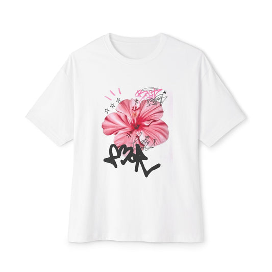 Pink Hibiscus Streetwear Graphic T-shirt